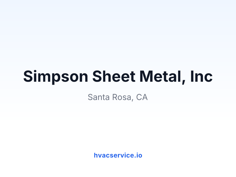 Simpson Sheet Metal, Inc