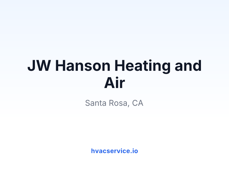JW Hanson Heating and Air