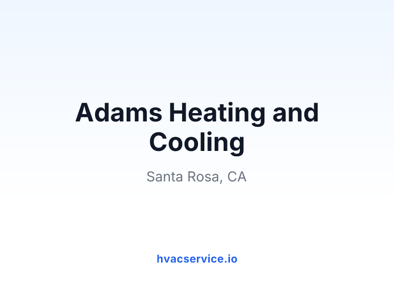 Adams Heating and Cooling