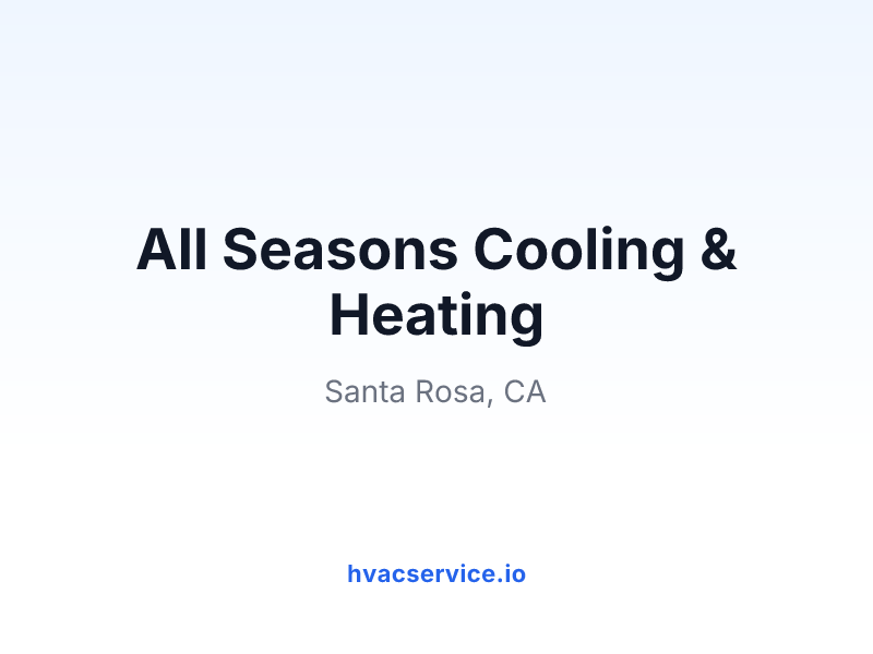 All Seasons Cooling & Heating