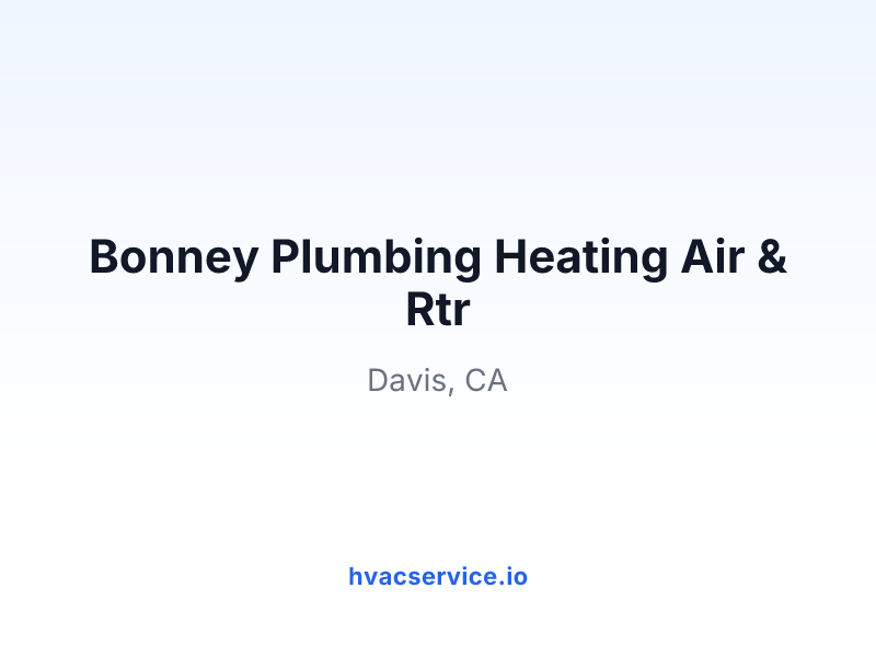 Bonney Plumbing Heating Air & Rtr
