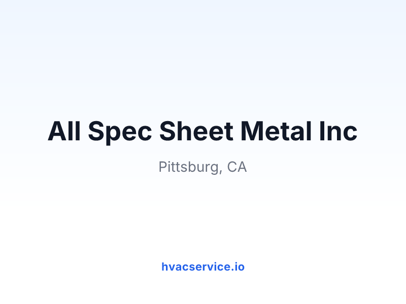 All Spec Sheet Metal Inc