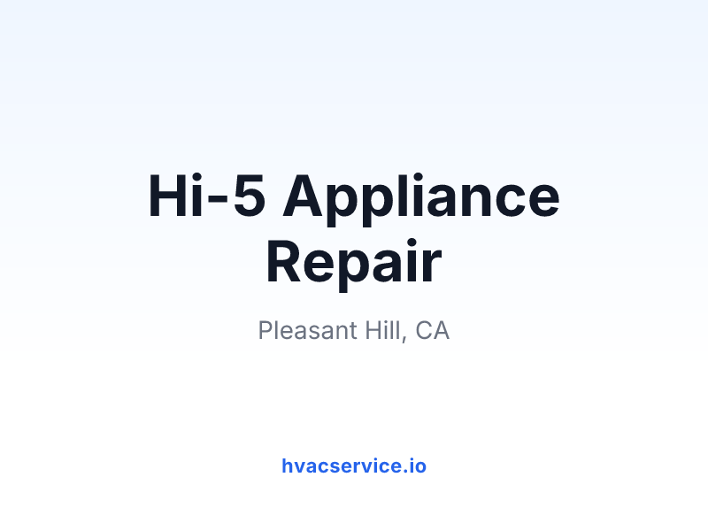 Hi-5 Appliance Repair