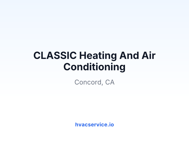 CLASSIC Heating And Air Conditioning