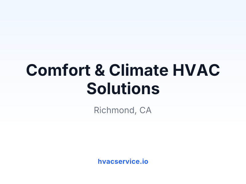Comfort & Climate HVAC Solutions