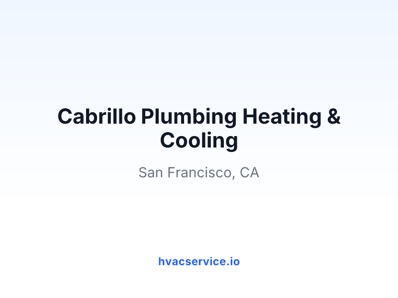 Cabrillo Plumbing Heating & Cooling