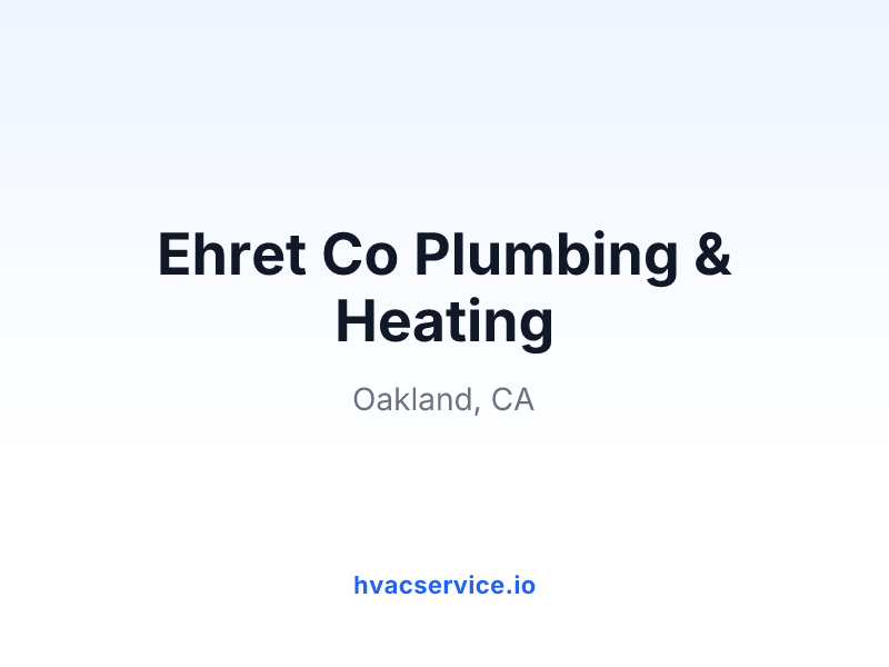 Ehret Co Plumbing & Heating