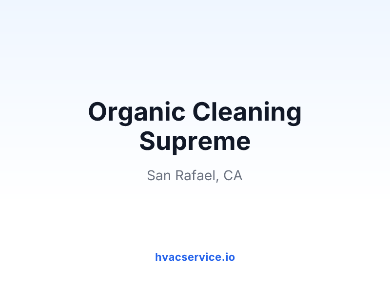 Organic Cleaning Supreme