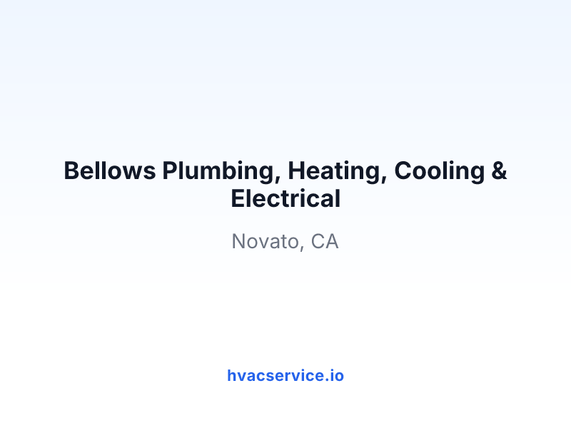 Bellows Plumbing, Heating, Cooling & Electrical