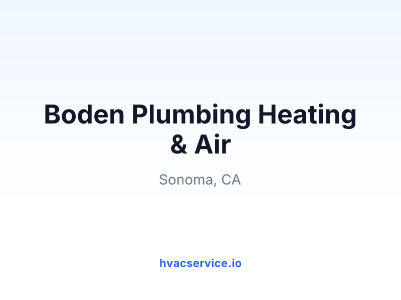 Boden Plumbing Heating & Air
