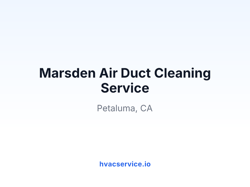 Marsden Air Duct Cleaning Service