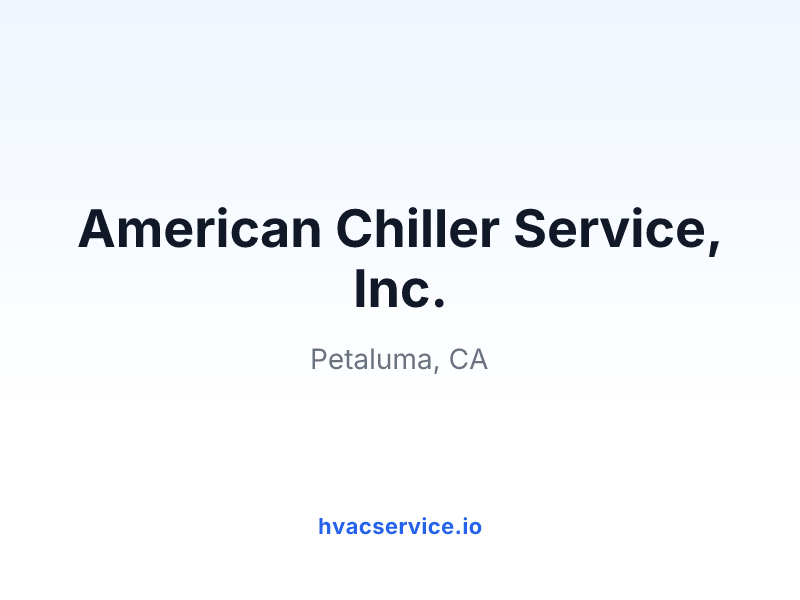 American Chiller Service, Inc.