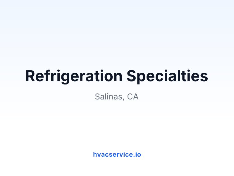 Refrigeration Specialties