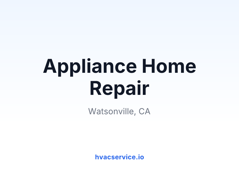 Appliance Home Repair