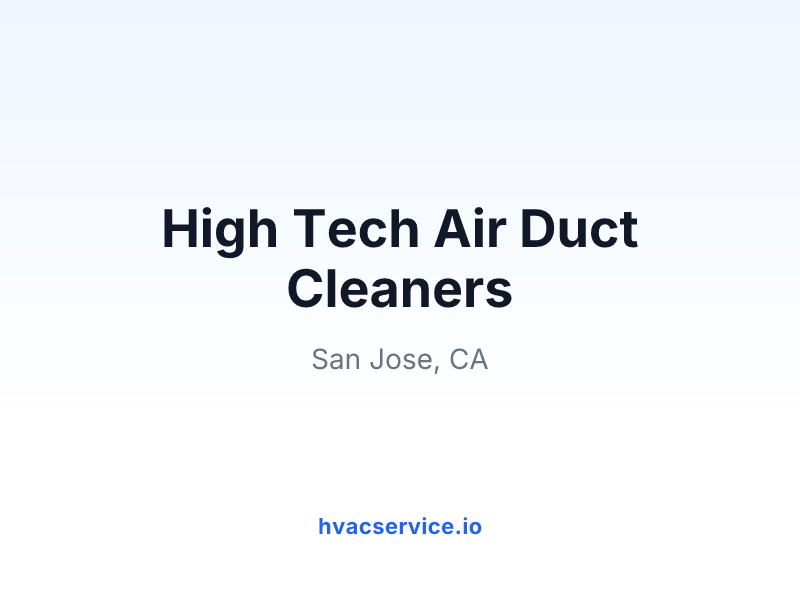 High Tech Air Duct Cleaners