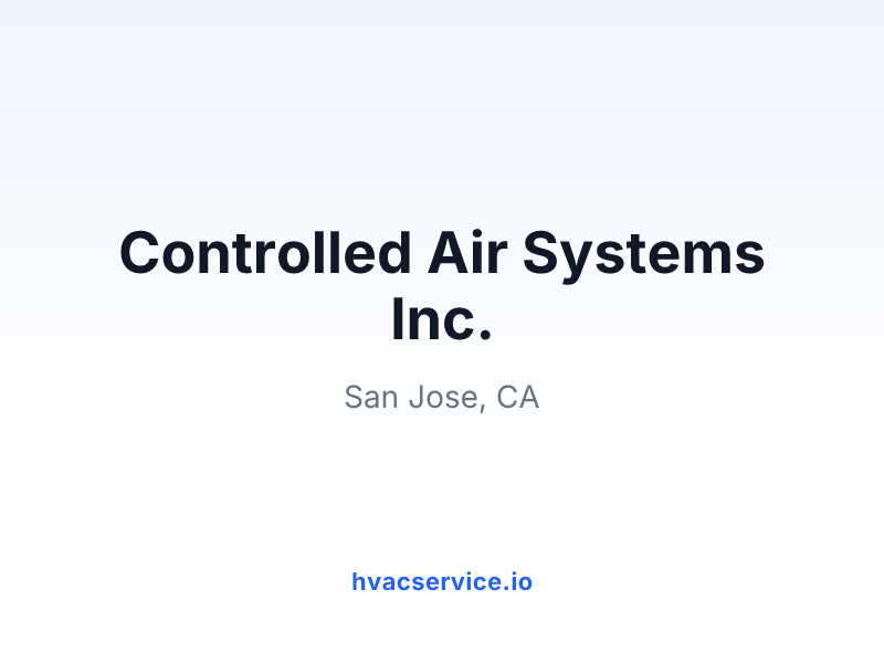 Controlled Air Systems Inc.