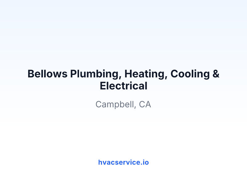 Bellows Plumbing, Heating, Cooling & Electrical