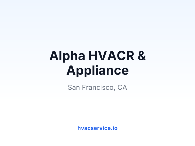 Alpha HVACR & Appliance