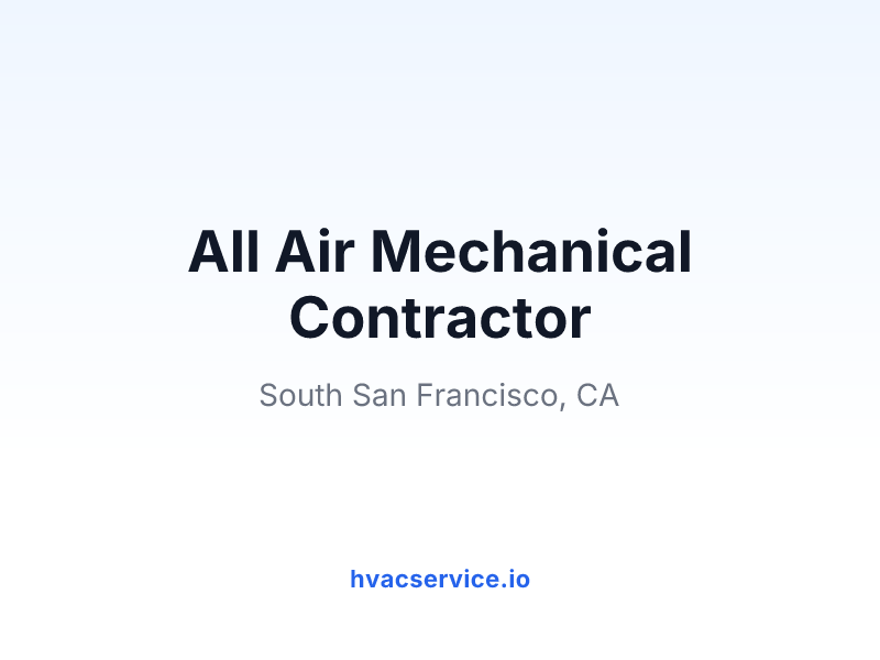 All Air Mechanical Contractor