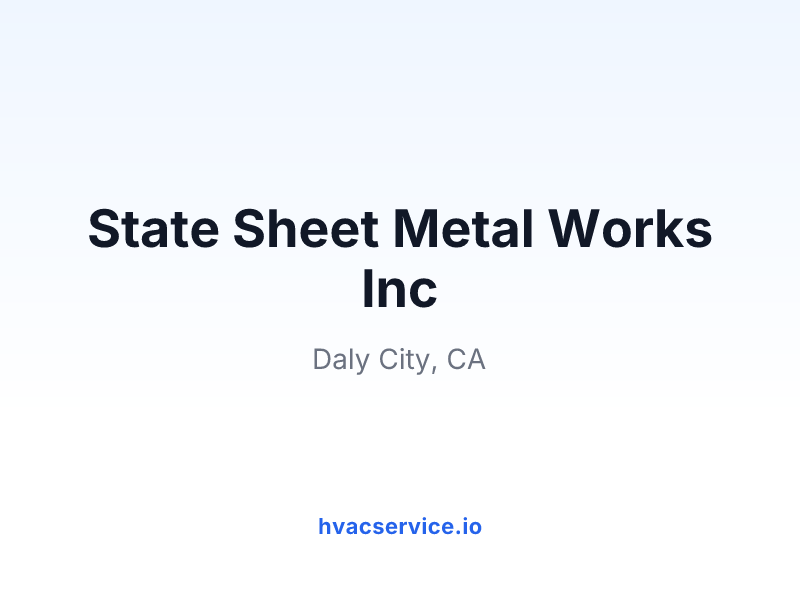 State Sheet Metal Works Inc