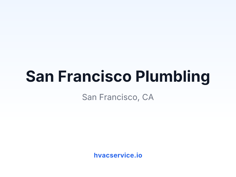 San Francisco Plumbling