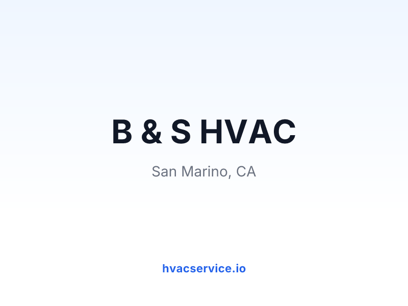B & S HVAC