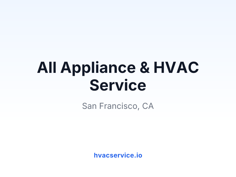 All Appliance & HVAC Service