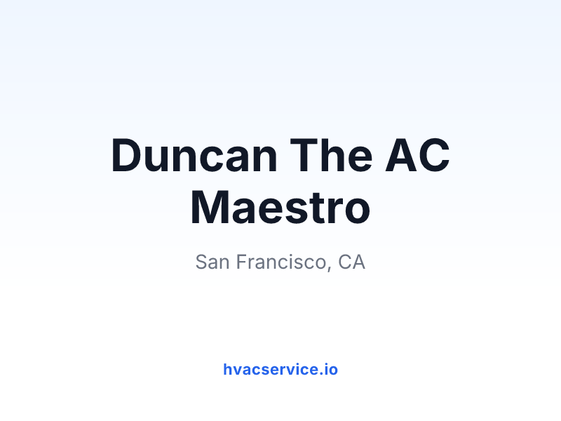 Duncan The AC Maestro