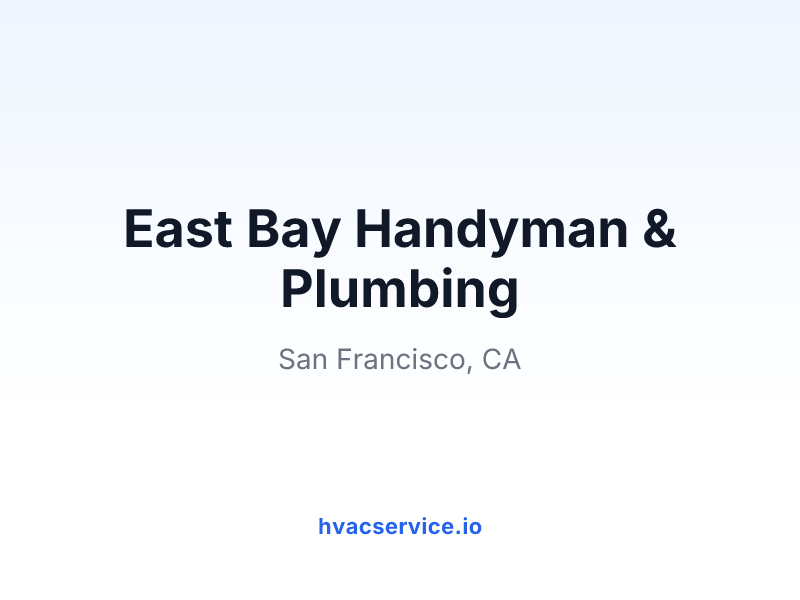 East Bay Handyman & Plumbing