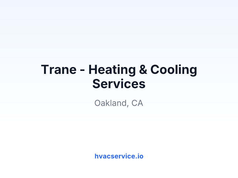 Trane - Heating & Cooling Services