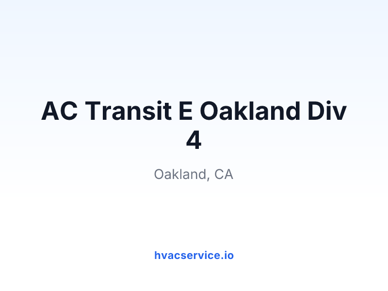 AC Transit E Oakland Div 4