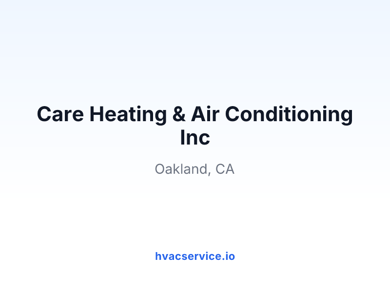 Care Heating & Air Conditioning Inc