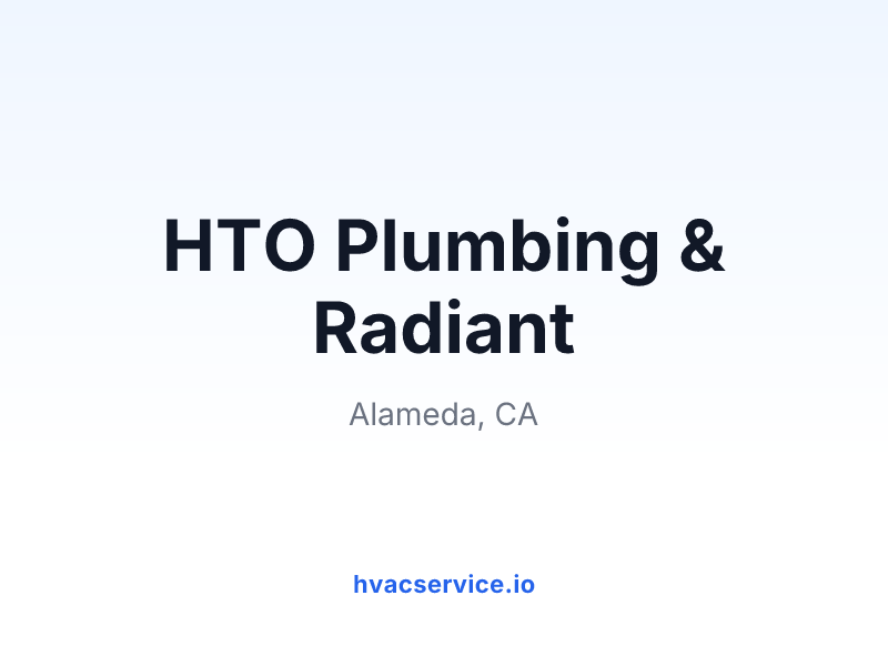 HTO Plumbing & Radiant