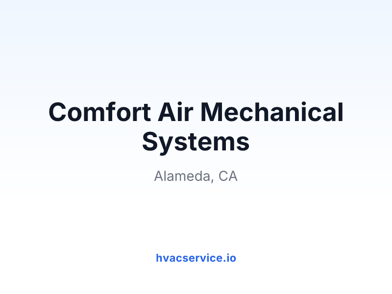 Comfort Air Mechanical Systems