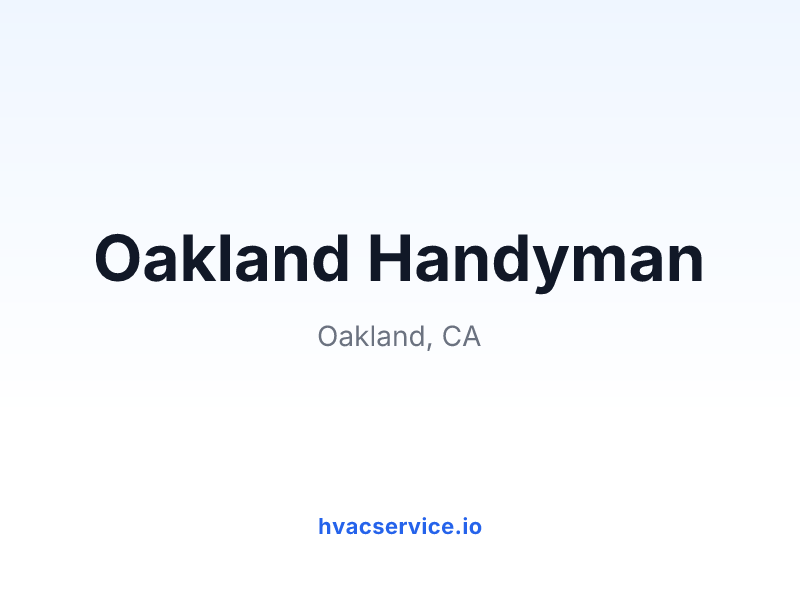 Oakland Handyman