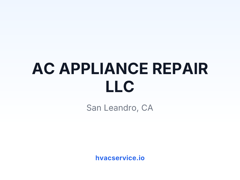 AC APPLIANCE REPAIR LLC