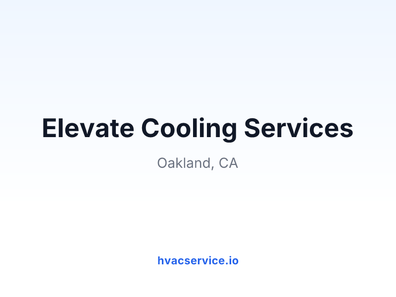 Elevate Cooling Services