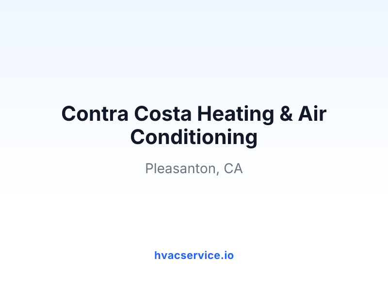 Contra Costa Heating & Air Conditioning