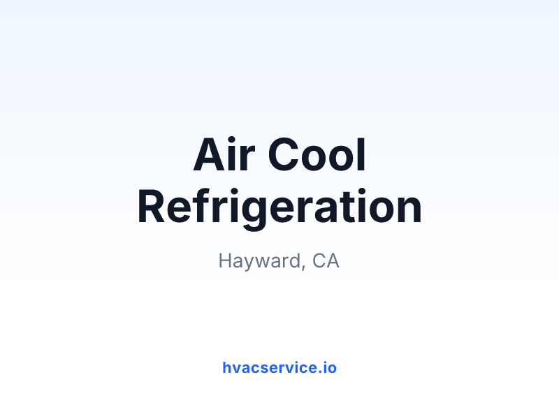 Air Cool Refrigeration