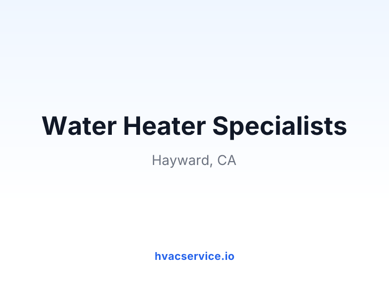 Water Heater Specialists