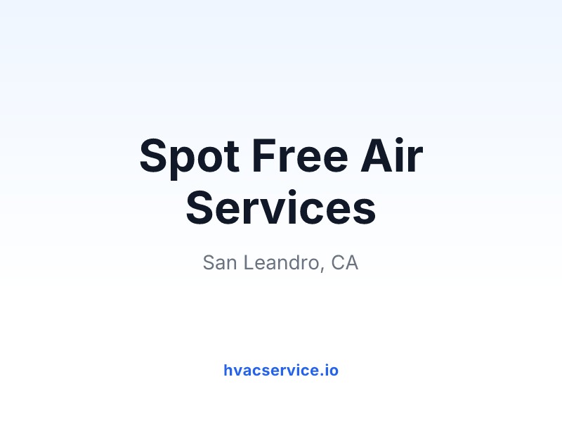 Spot Free Air Services
