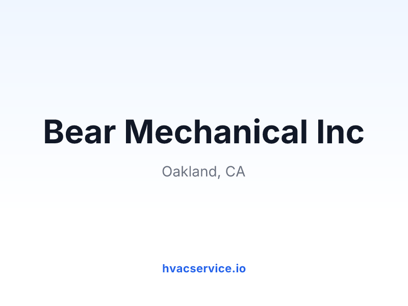 Bear Mechanical Inc