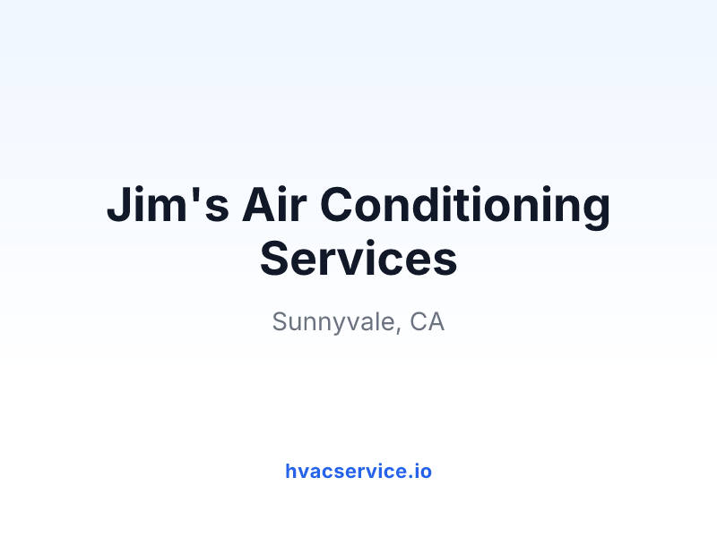 Jim's Air Conditioning Services