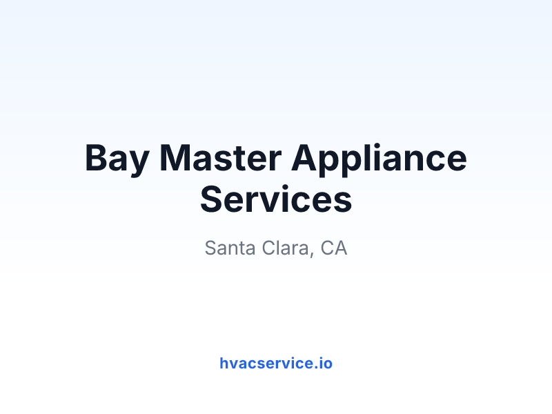 Bay Master Appliance Services