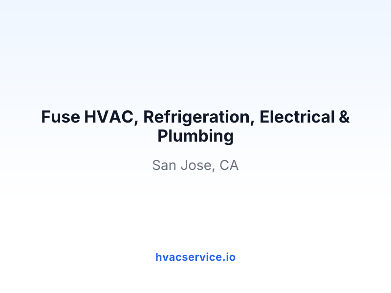 Fuse HVAC, Refrigeration, Electrical & Plumbing