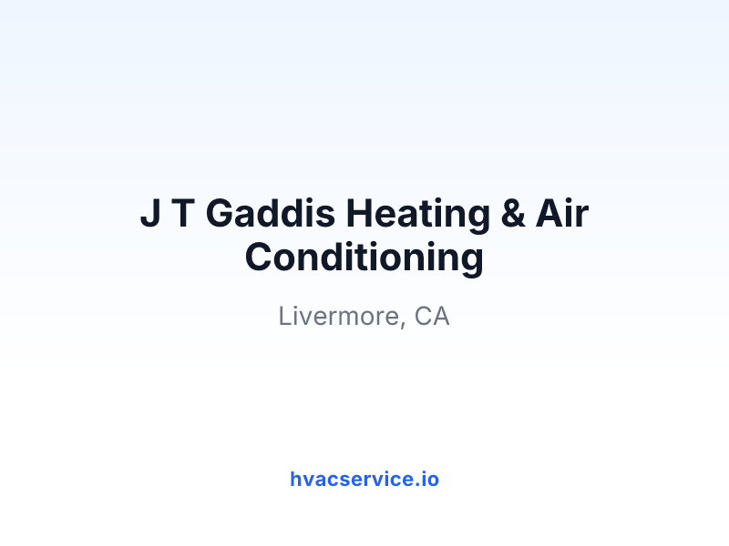 J T Gaddis Heating & Air Conditioning