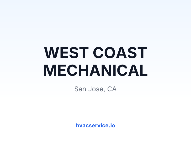 WEST COAST MECHANICAL