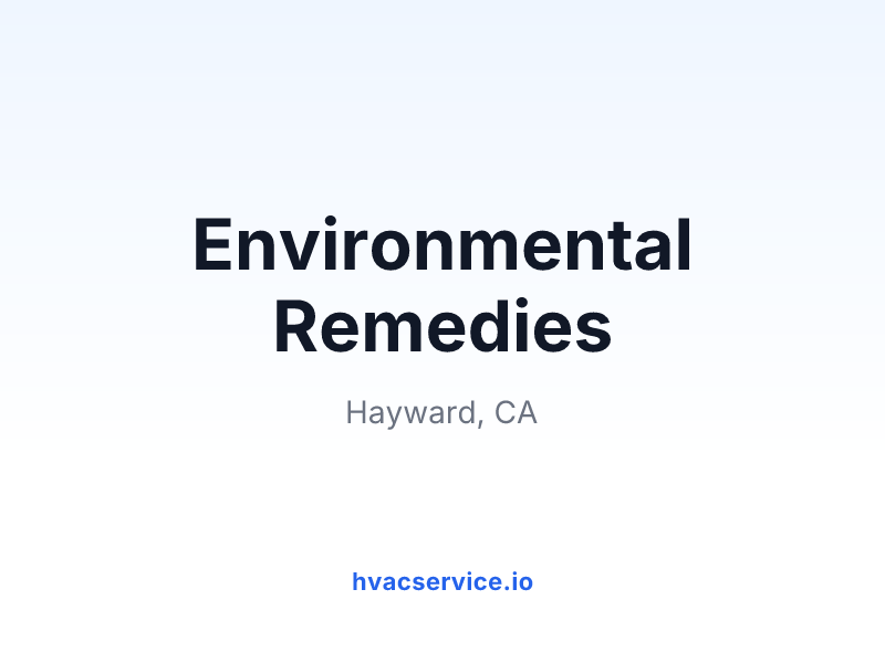 Environmental Remedies