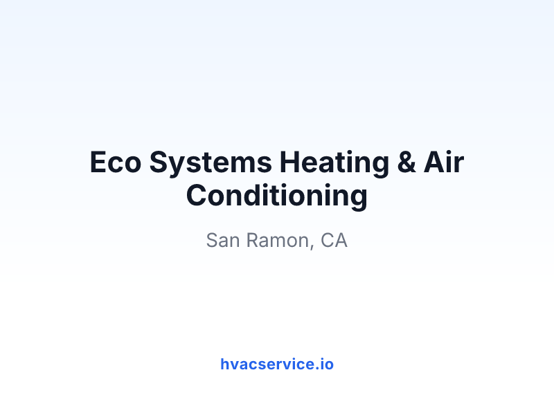 Eco Systems Heating & Air Conditioning