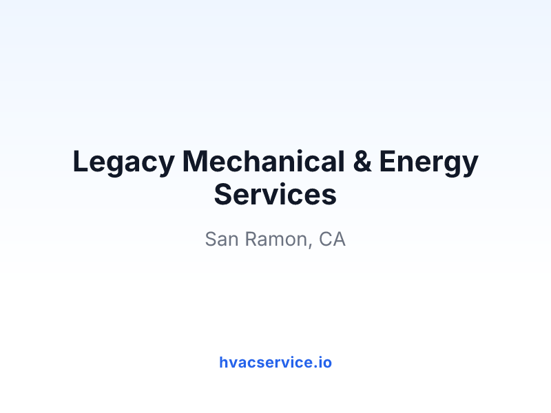 Legacy Mechanical & Energy Services